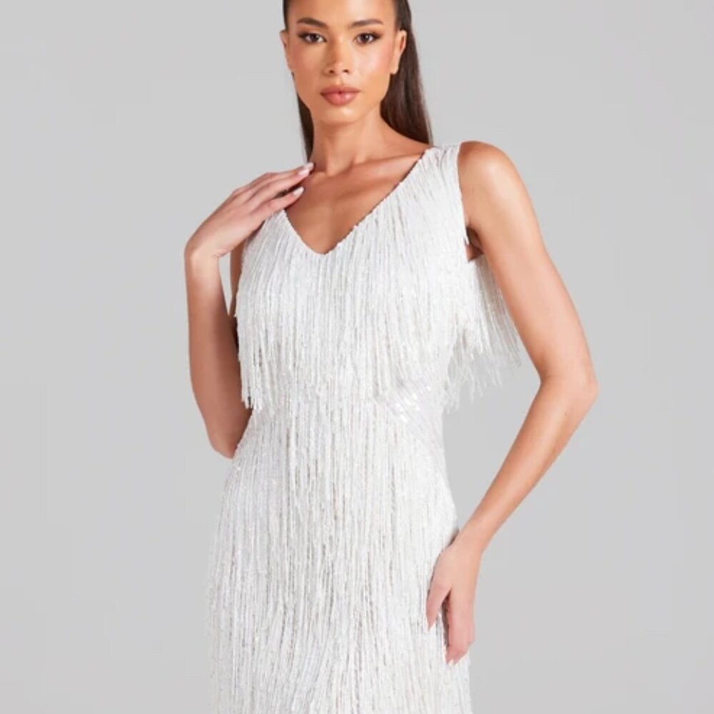 NADINE MERABI SADIE WHITE DRESS SIZE SMALL